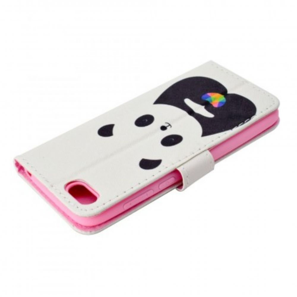 Flip Case voor Huawei Y5 2018 Panda Liefde