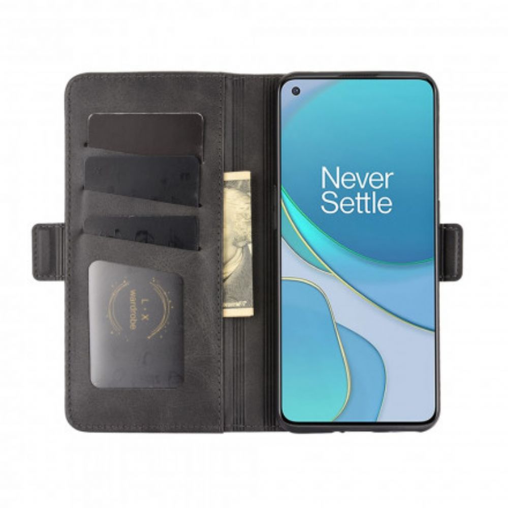 Folio-hoesje voor OnePlus 9 Flip Case Dubbele Klep