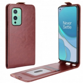 Folio-hoesje voor OnePlus 9 Flip Case Verticaal Leereffect Met Flap