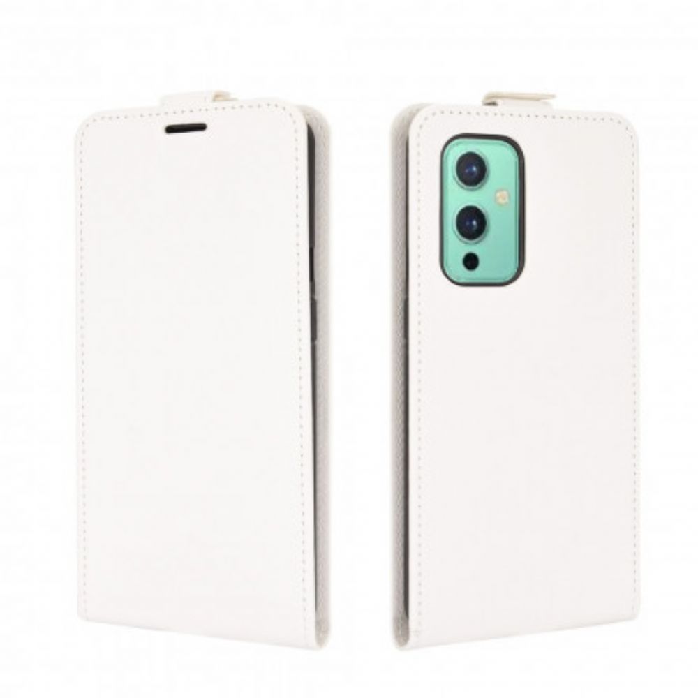 Folio-hoesje voor OnePlus 9 Flip Case Verticaal Leereffect Met Flap