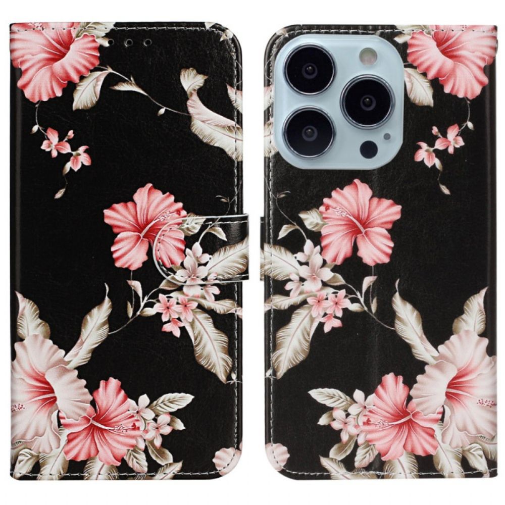 Flip Case Leren iPhone 16 Pro Diverse Patronen