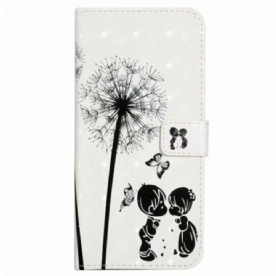 Folio-hoesje iPhone 16 Pro Telefoonhoesje Kinderen En Paardenbloem