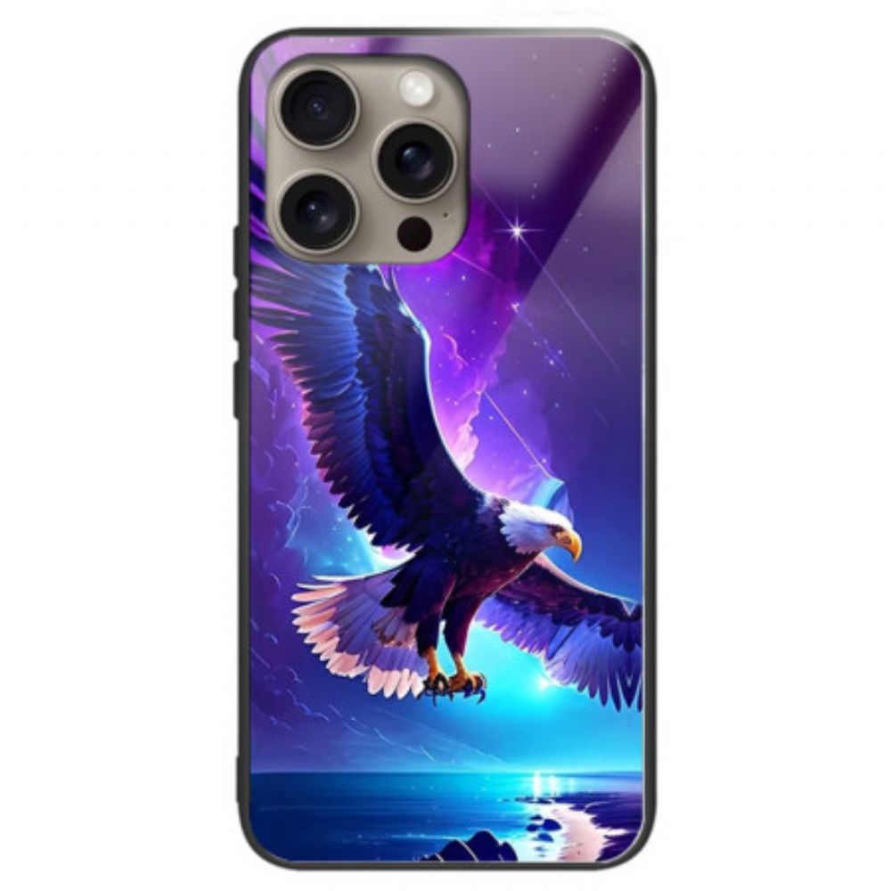 Hoesje iPhone 16 Pro Flying Eagle Gehard Glas Bescherming Hoesje