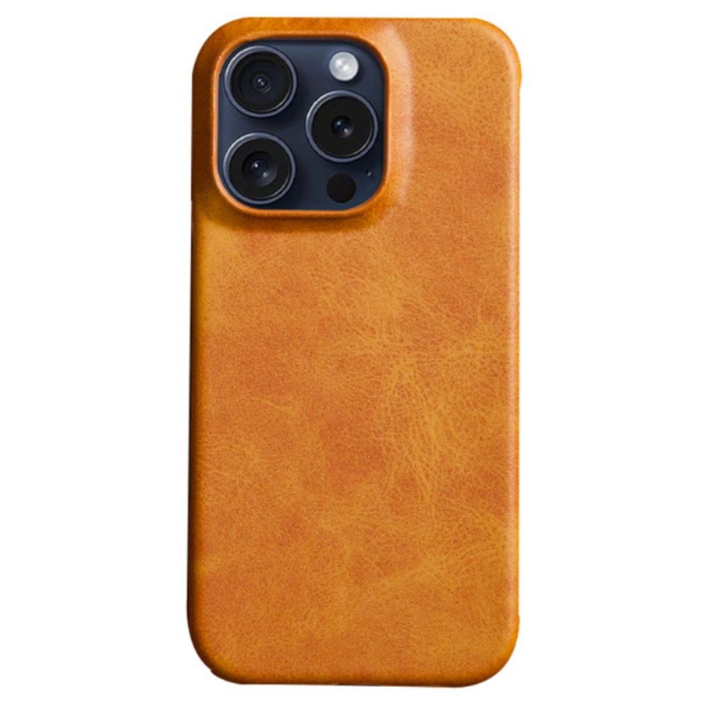 Hoesje Voor iPhone 16 Pro Ledereffect