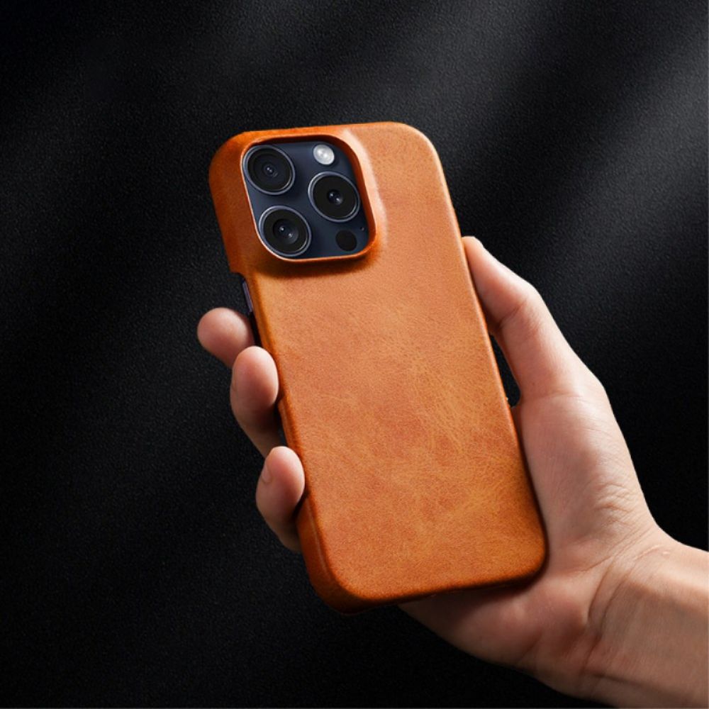 Hoesje Voor iPhone 16 Pro Ledereffect