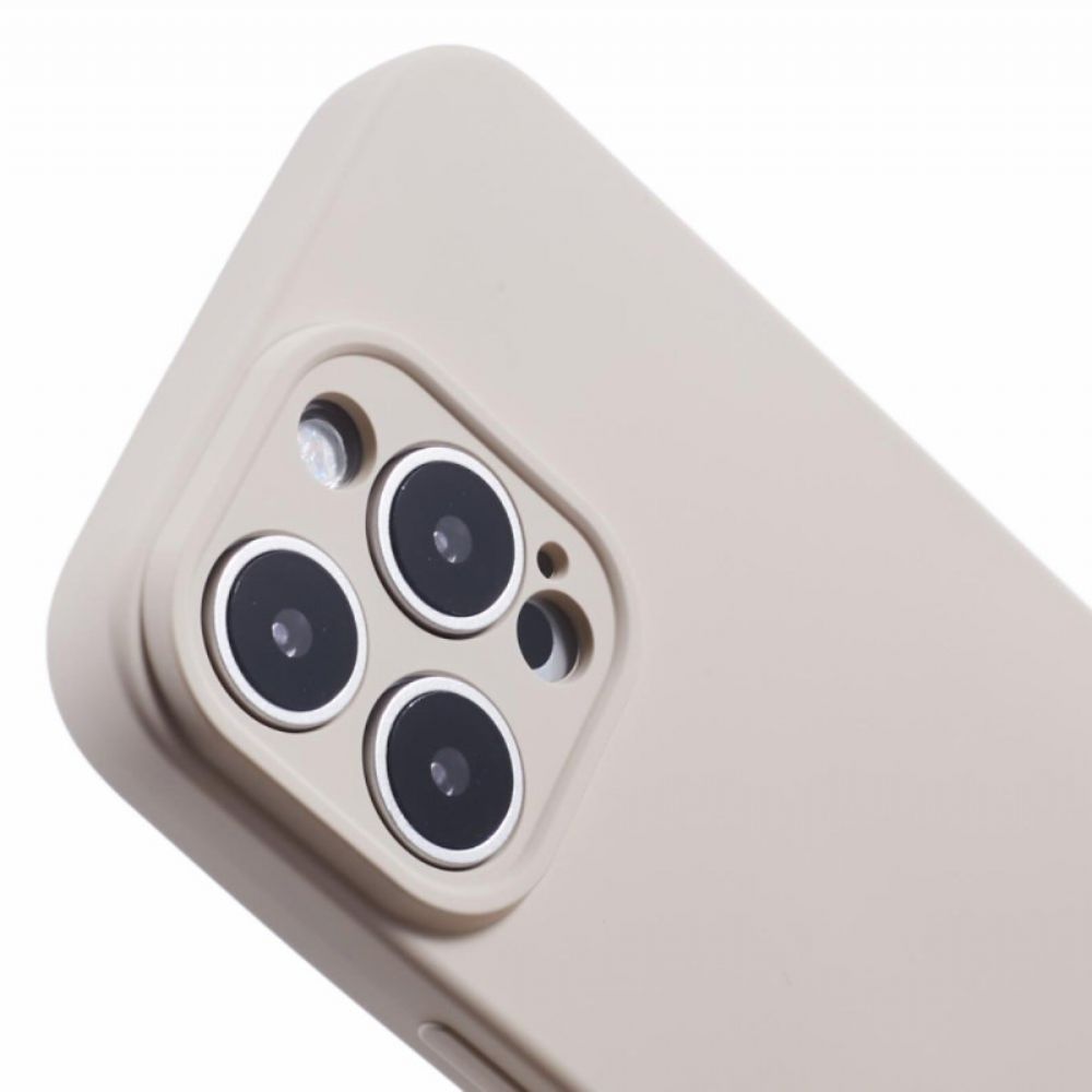 Hoesje Voor iPhone 16 Pro Siliconen Met Vezelvoering