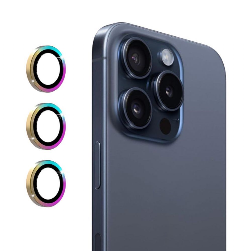 iPhone 16 Pro Enkay Gekleurde Ringen Lensbeschermer