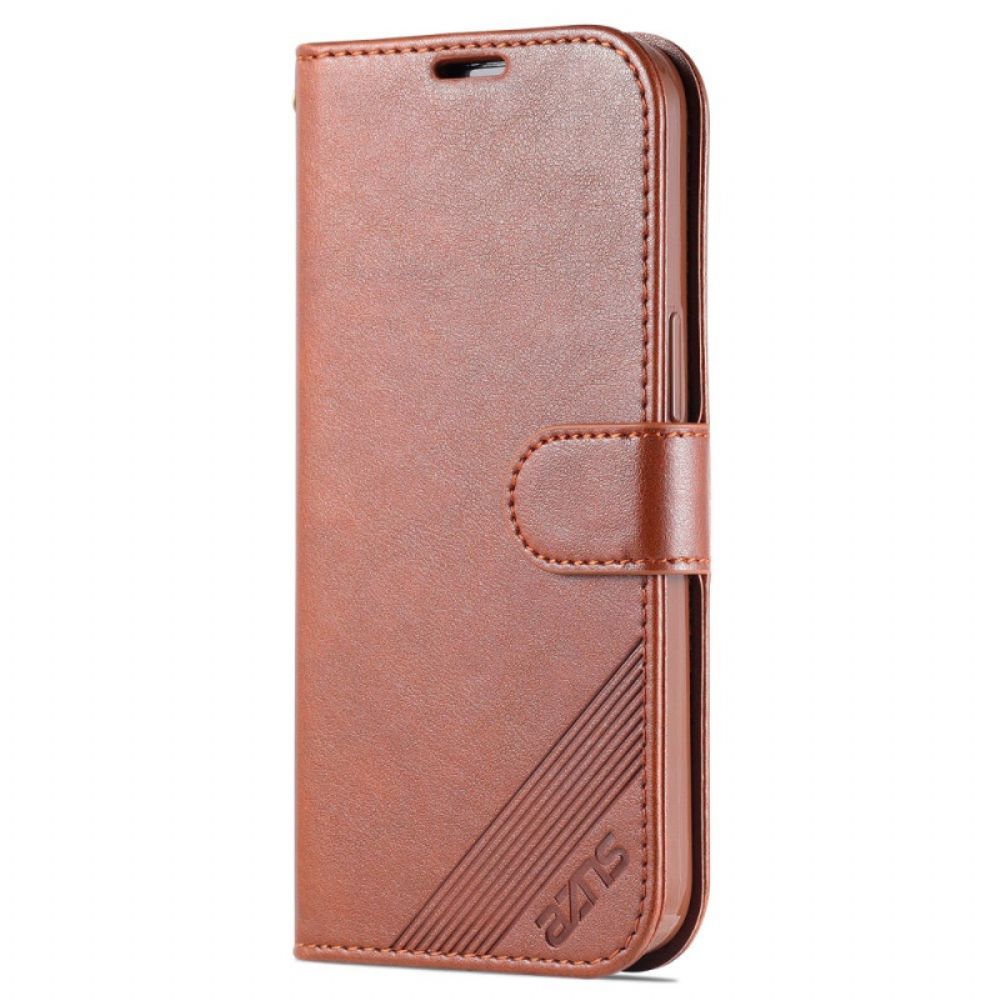 Leren Hoesje Voor iPhone 16 Pro Azns