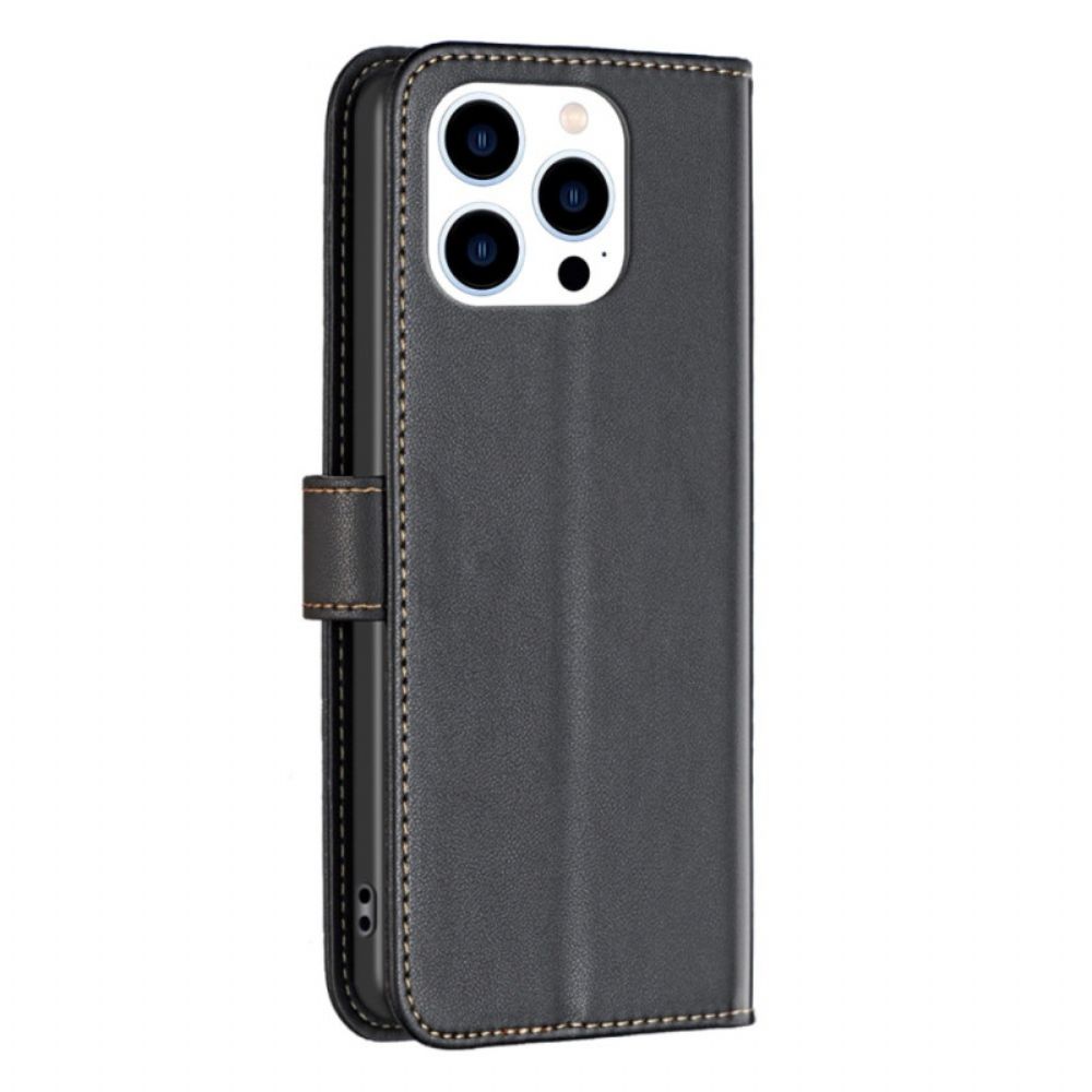 Leren Hoesje Voor iPhone 16 Pro Portemonnee-etui Met Klep