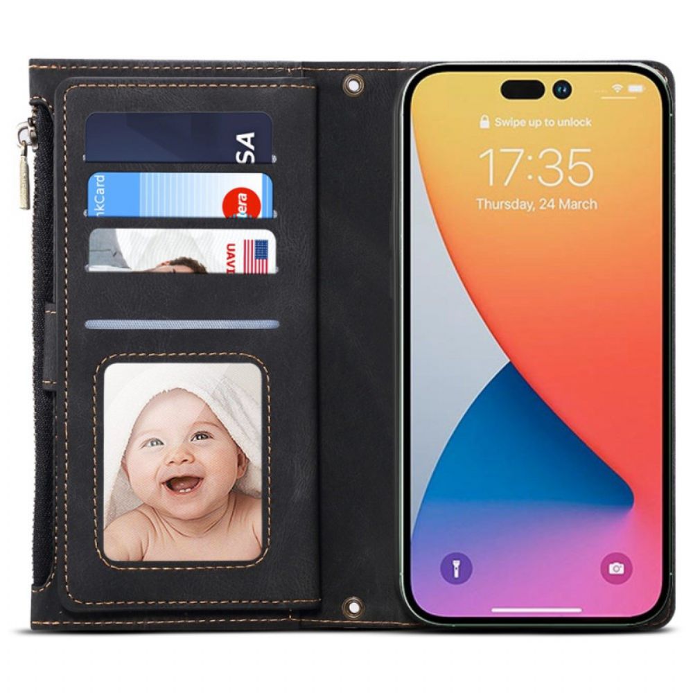 Leren Hoesje Voor iPhone 16 Pro Star-serie Eseble