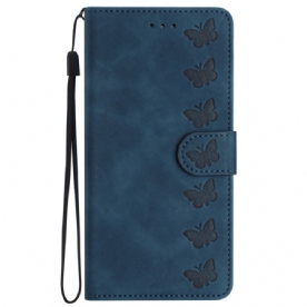 Leren Hoesje Voor iPhone 16 Pro Vlinderfries