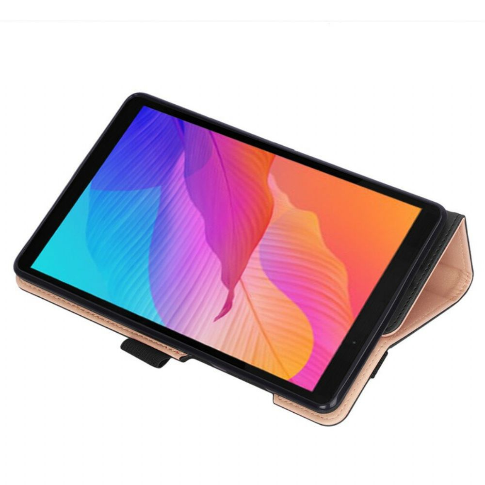 Cover voor Huawei MatePad T 8 Lederen Stijl Met Riem