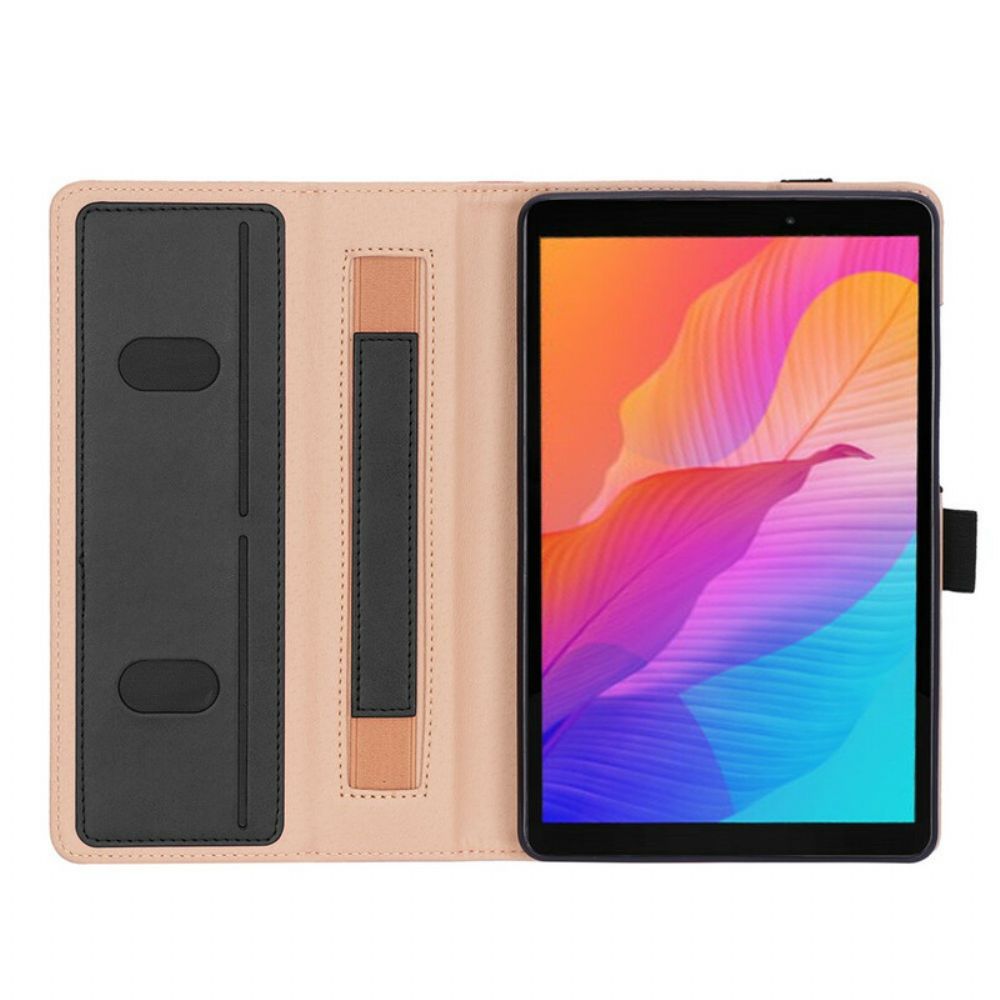 Cover voor Huawei MatePad T 8 Lederen Stijl Met Riem