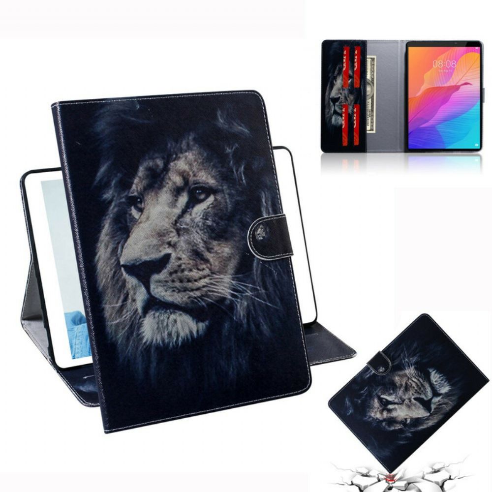 Flip Case voor Huawei MatePad T 8 Leeuwenkop