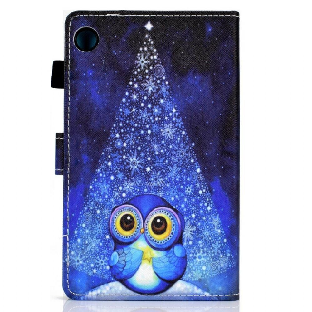 Leren Hoesje voor Huawei MatePad T 8 Blauwe Uil