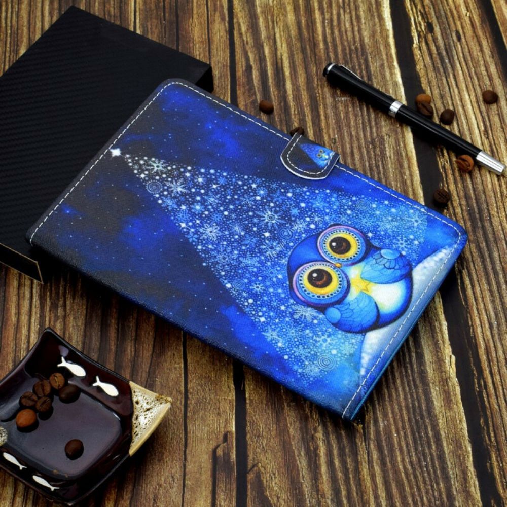 Leren Hoesje voor Huawei MatePad T 8 Blauwe Uil