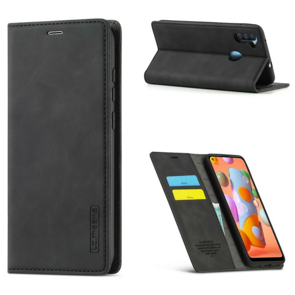 Bescherming Hoesje voor Samsung Galaxy M11 Folio-hoesje Lc.imeeke Leereffect