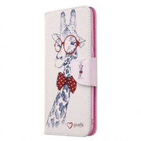 Flip Case voor Samsung Galaxy M11 Nerdy Giraf