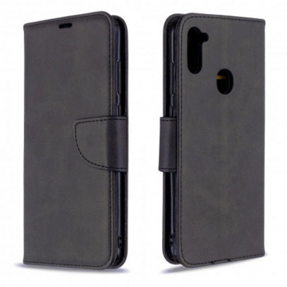 Folio-hoesje voor Samsung Galaxy M11 Flip Case Gladde Schuine Klep