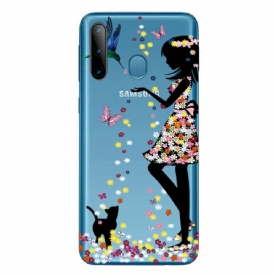 Hoesje voor Samsung Galaxy M11 Bloemenmeisje