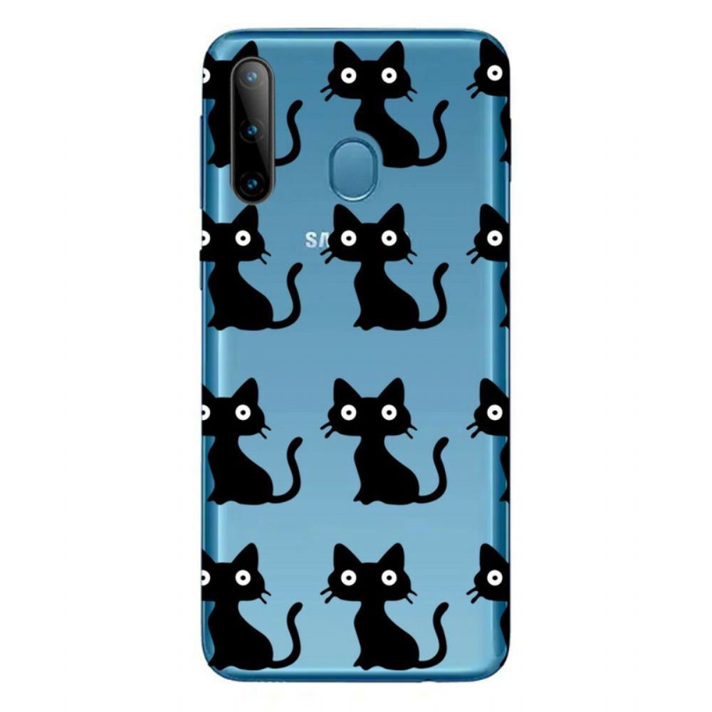 Hoesje voor Samsung Galaxy M11 Meerdere Zwarte Katten