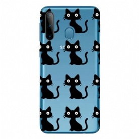 Hoesje voor Samsung Galaxy M11 Meerdere Zwarte Katten