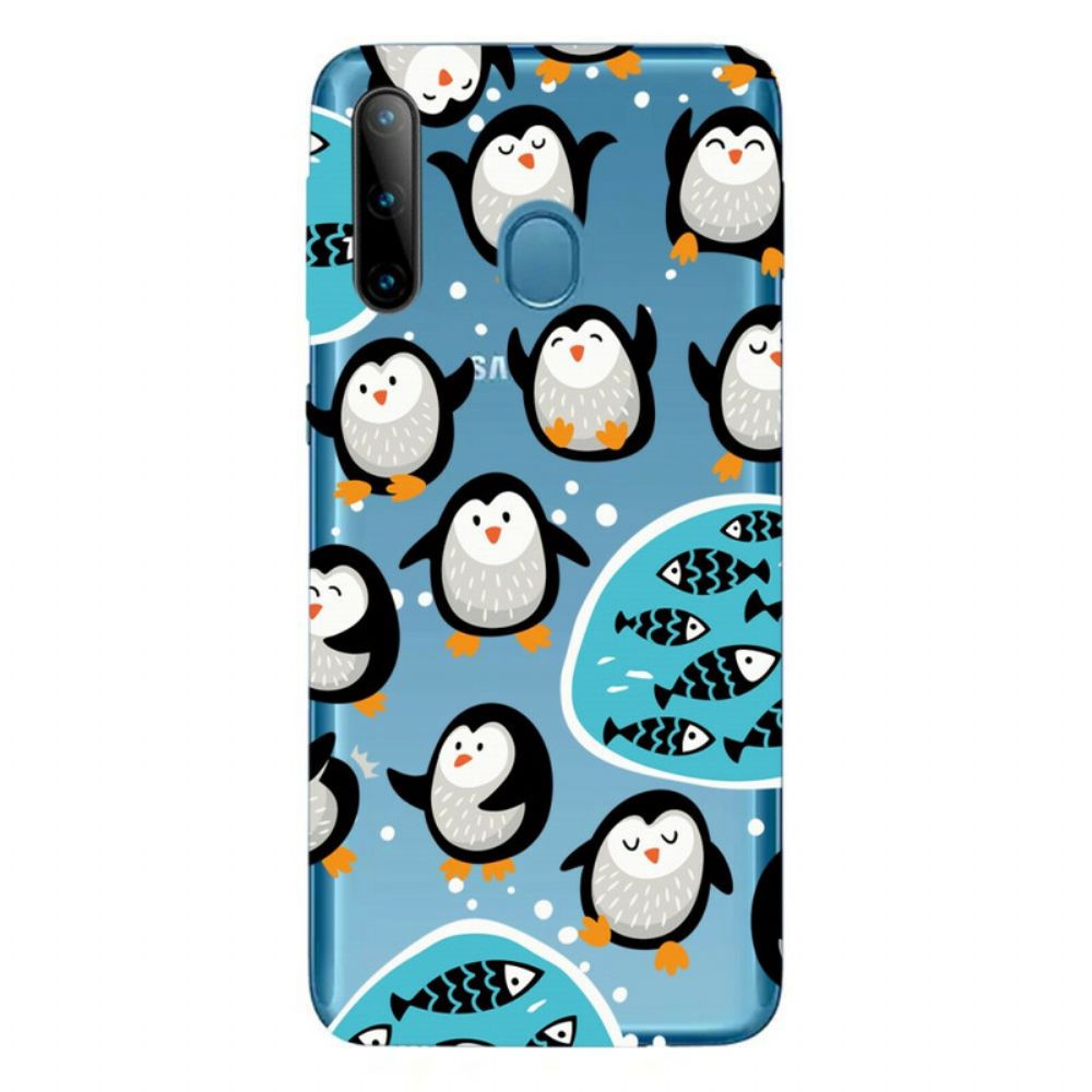 Hoesje voor Samsung Galaxy M11 Pinguïns En Vissen