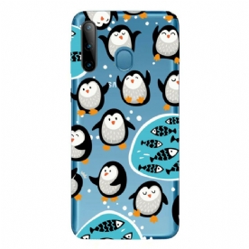 Hoesje voor Samsung Galaxy M11 Pinguïns En Vissen