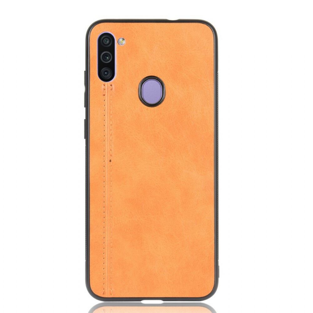 Telefoonhoesje voor Samsung Galaxy M11 Naad Leereffect