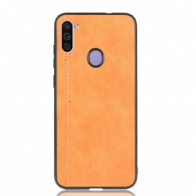 Telefoonhoesje voor Samsung Galaxy M11 Naad Leereffect