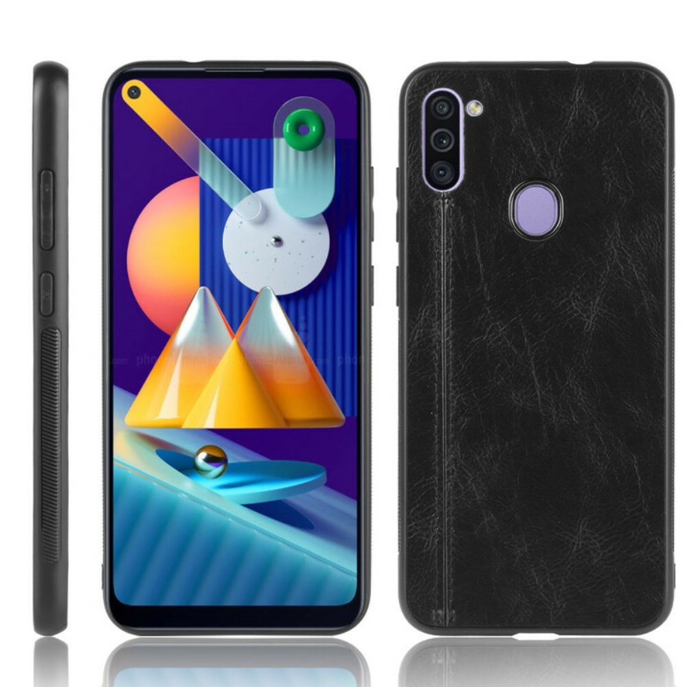 Telefoonhoesje voor Samsung Galaxy M11 Naad Leereffect