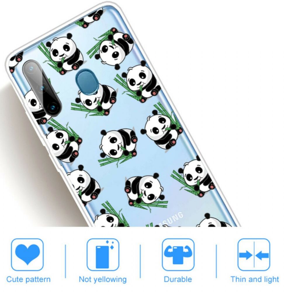 Telefoonhoesje voor Samsung Galaxy M11 Top Panda's Leuk