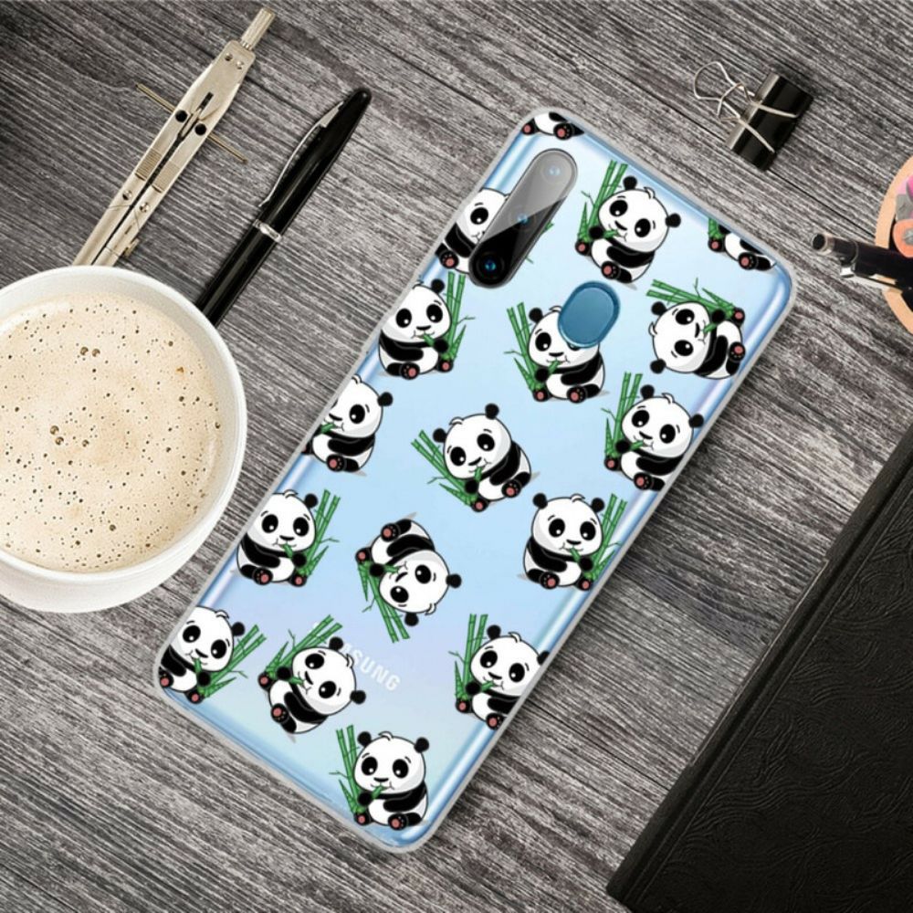 Telefoonhoesje voor Samsung Galaxy M11 Top Panda's Leuk