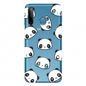 Telefoonhoesje voor Samsung Galaxy M11 Transparante Sentimentele Panda's