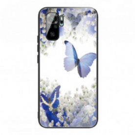 Hoesje voor Poco M5s Vlinders Design Gehard Glas