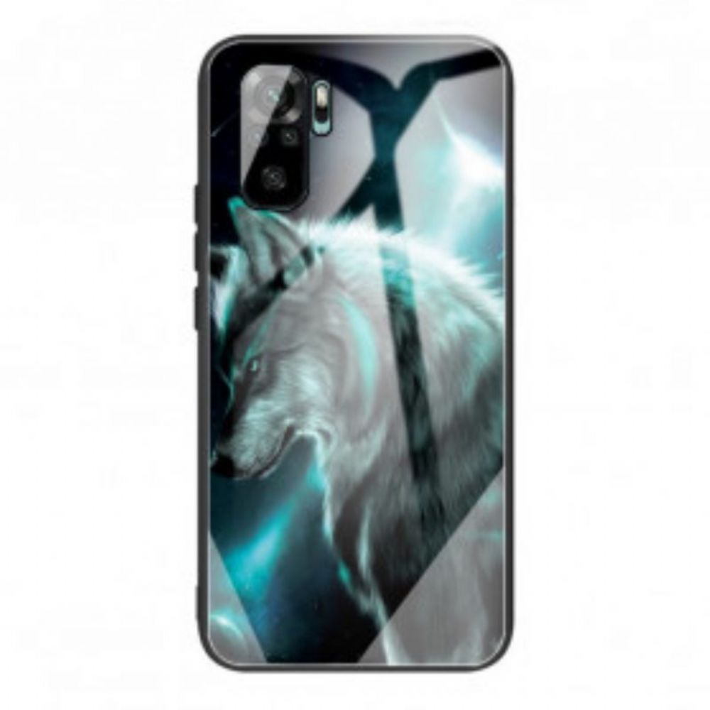 Telefoonhoesje voor Poco M5s Wolf Van Gehard Glas