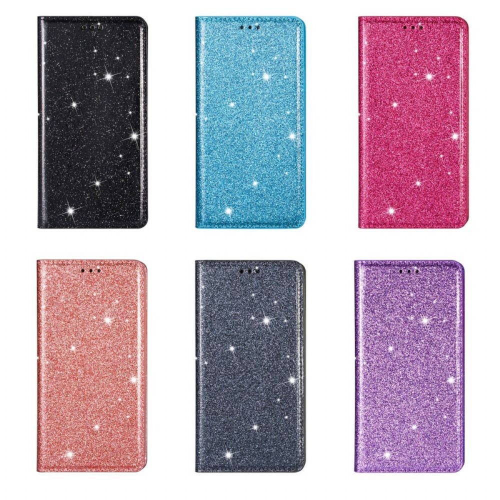 Bescherming Hoesje voor Huawei P40 Lite Folio-hoesje Paillettenstijl