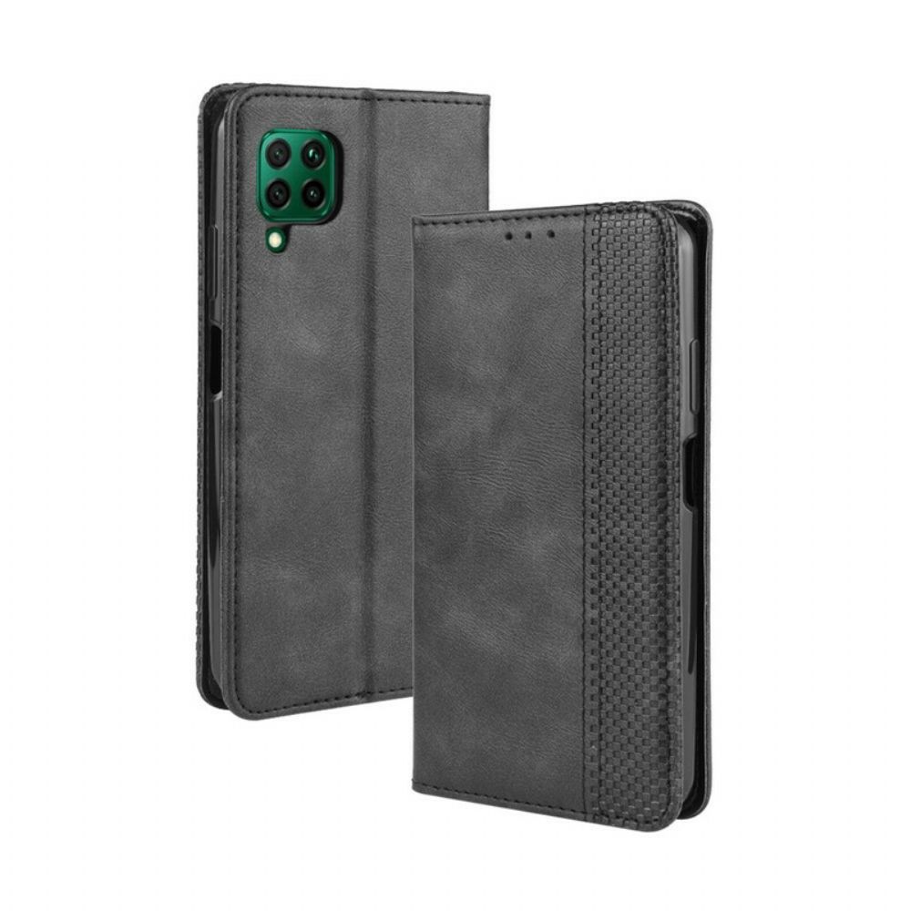 Bescherming Hoesje voor Huawei P40 Lite Folio-hoesje Vintage Gestileerd Leereffect