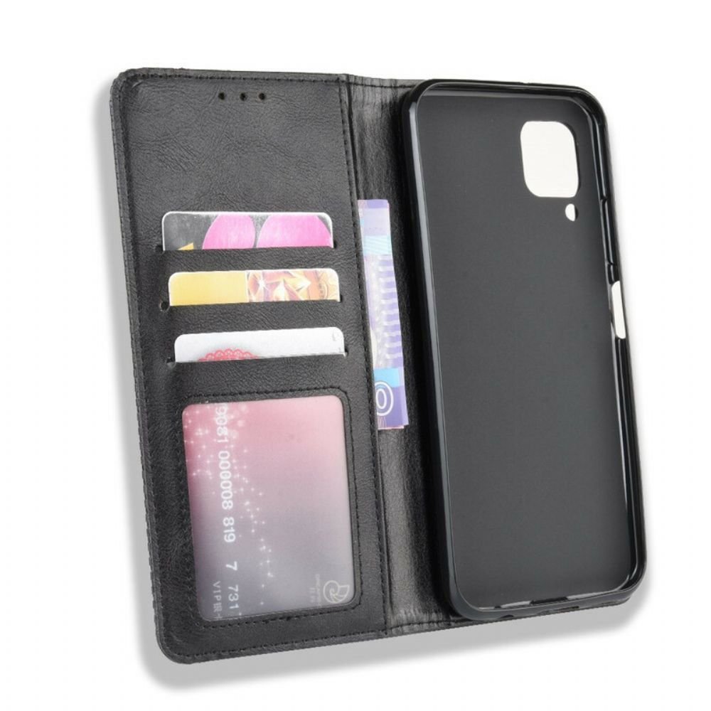 Bescherming Hoesje voor Huawei P40 Lite Folio-hoesje Vintage Gestileerd Leereffect