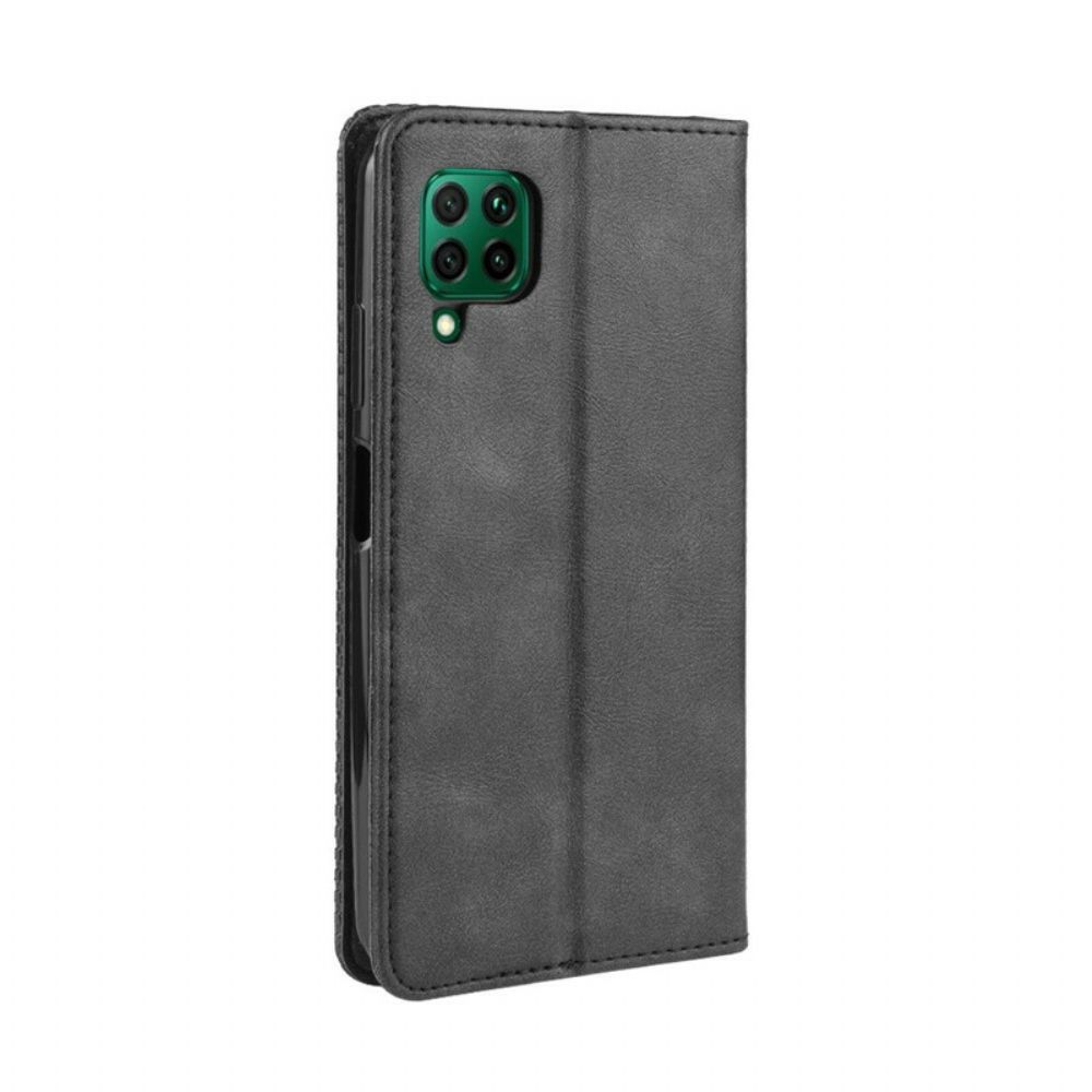 Bescherming Hoesje voor Huawei P40 Lite Folio-hoesje Vintage Gestileerd Leereffect