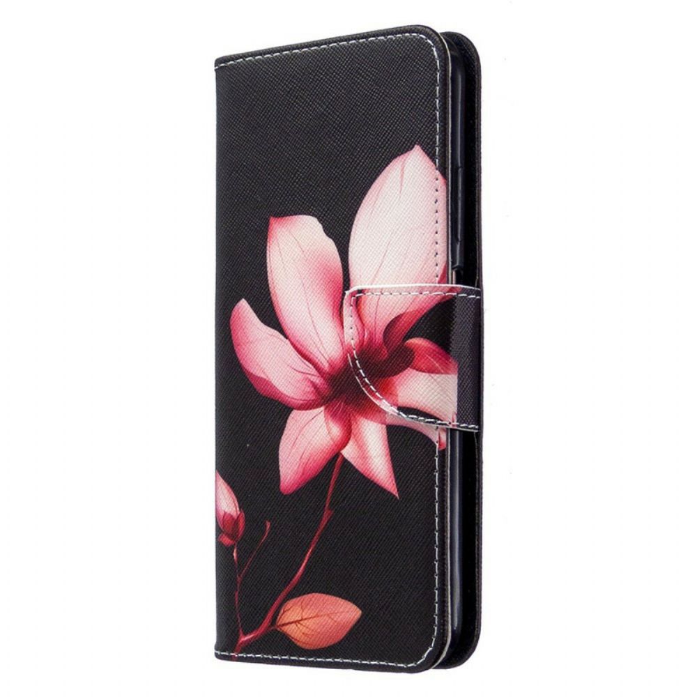 Folio-hoesje voor Huawei P40 Lite Roze Bloem