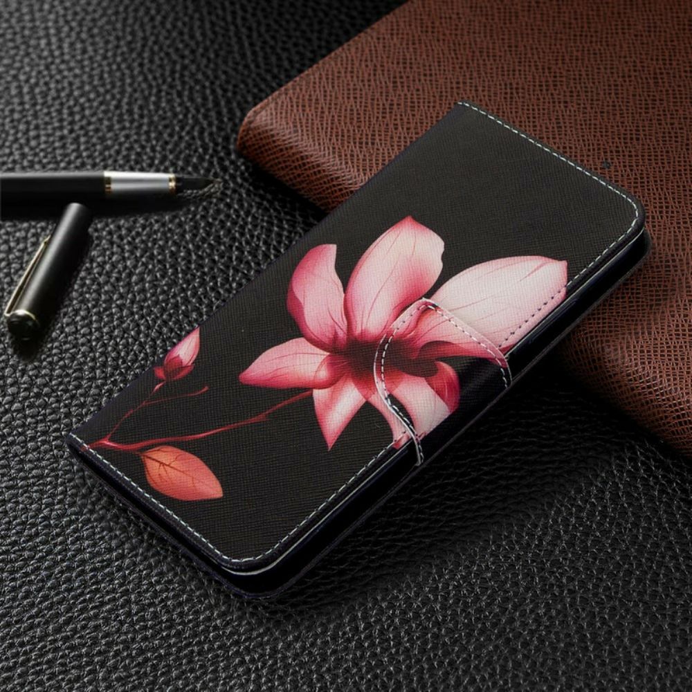 Folio-hoesje voor Huawei P40 Lite Roze Bloem