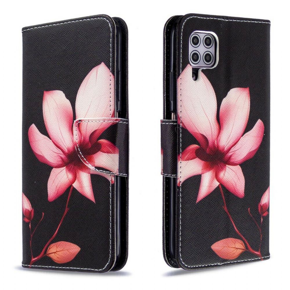 Folio-hoesje voor Huawei P40 Lite Roze Bloem