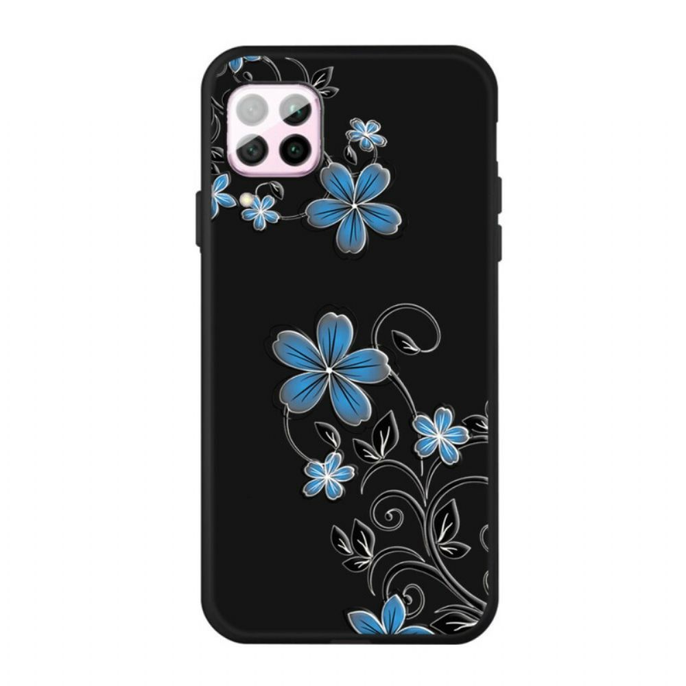 Hoesje voor Huawei P40 Lite Blauwe Bloemen