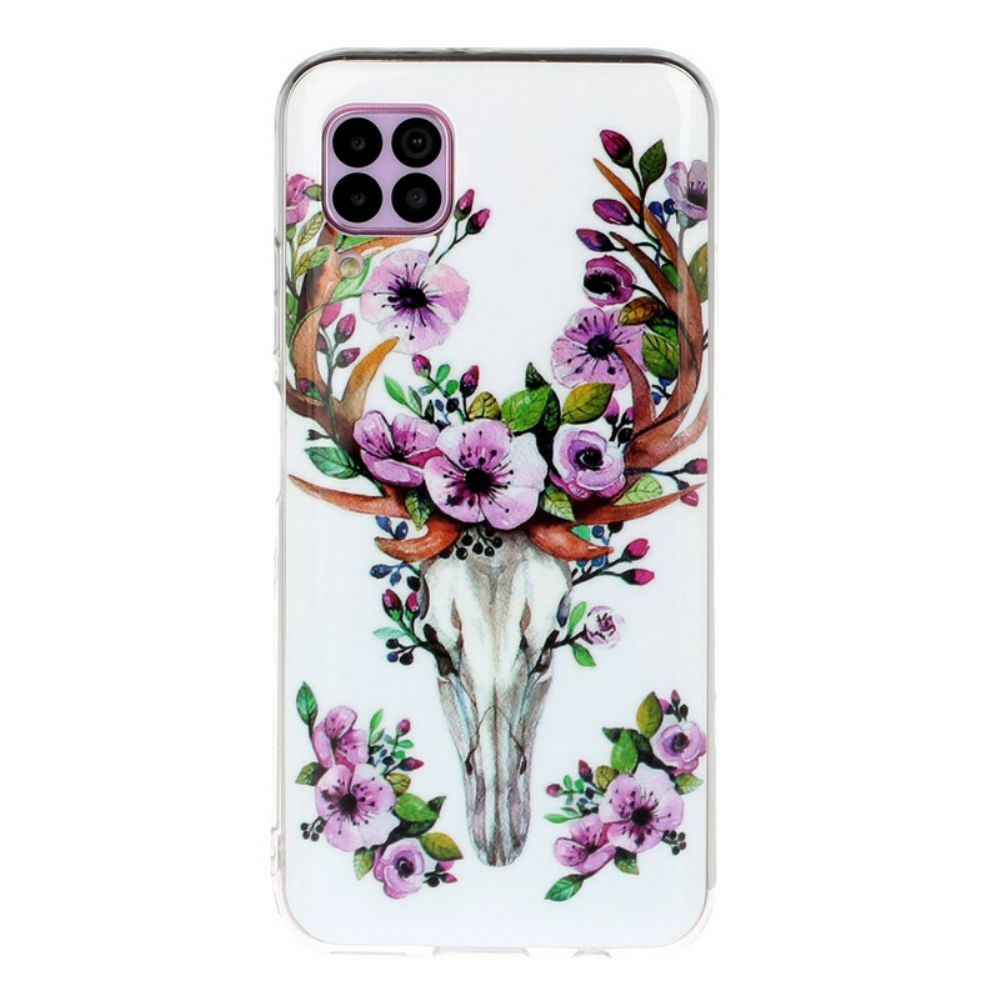 Hoesje voor Huawei P40 Lite Fluorescerende Bloem Eland