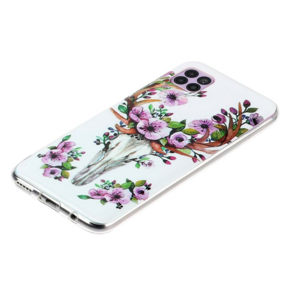 Hoesje voor Huawei P40 Lite Fluorescerende Bloem Eland