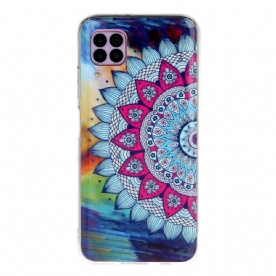 Hoesje voor Huawei P40 Lite Fluorescerende Mandala Uil