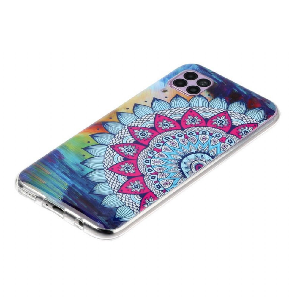 Hoesje voor Huawei P40 Lite Fluorescerende Mandala Uil