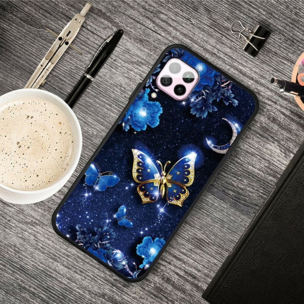 Hoesje voor Huawei P40 Lite Gouden Vlinder