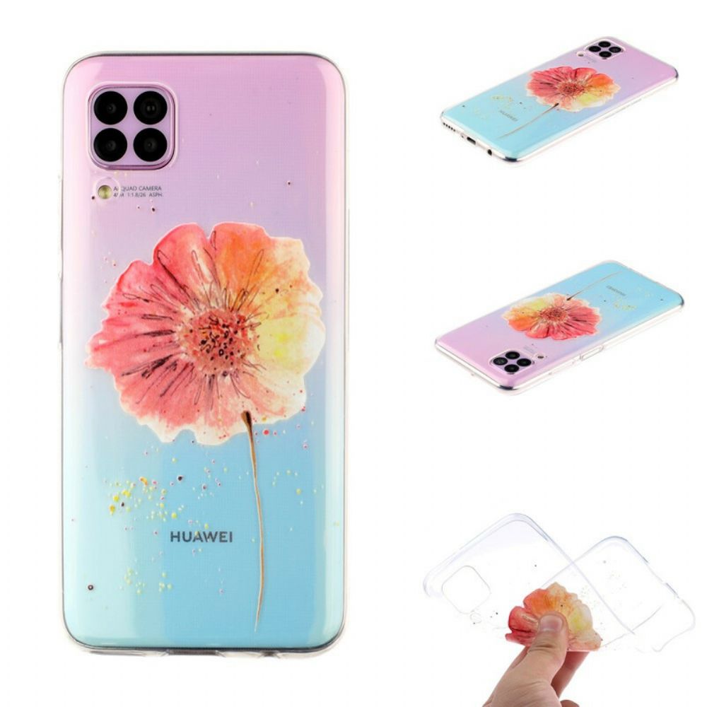 Hoesje voor Huawei P40 Lite Naadloos Aquarel Bloemenpatroon